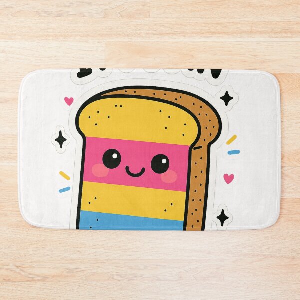 Item preview, Cute Pansexual Bread Character with Rainbow Colors designed and sold by Places On Earth.