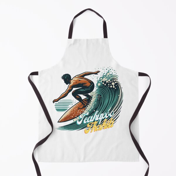 Item preview, Teahupoʻo Surf - Retro Tahiti Wave Art with Bold Surfer Design designed and sold by Blurbean.