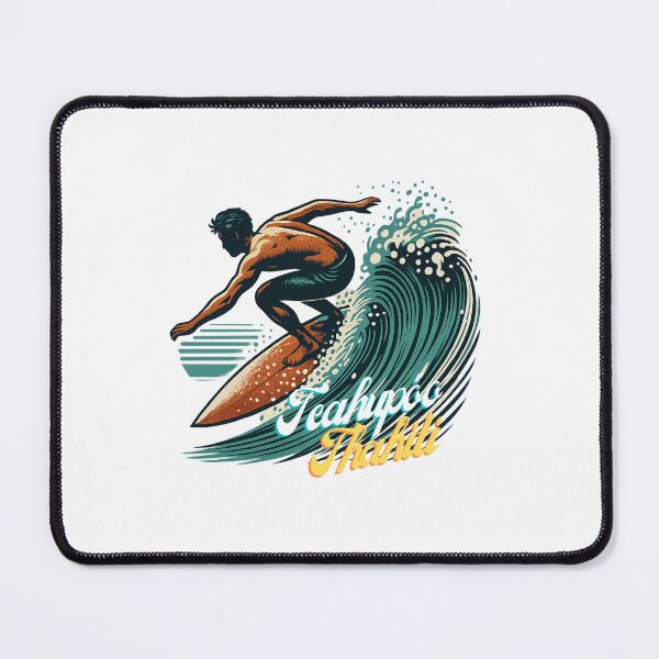 Item preview, Teahupoʻo Surf - Retro Tahiti Wave Art with Bold Surfer Design designed and sold by Blurbean.
