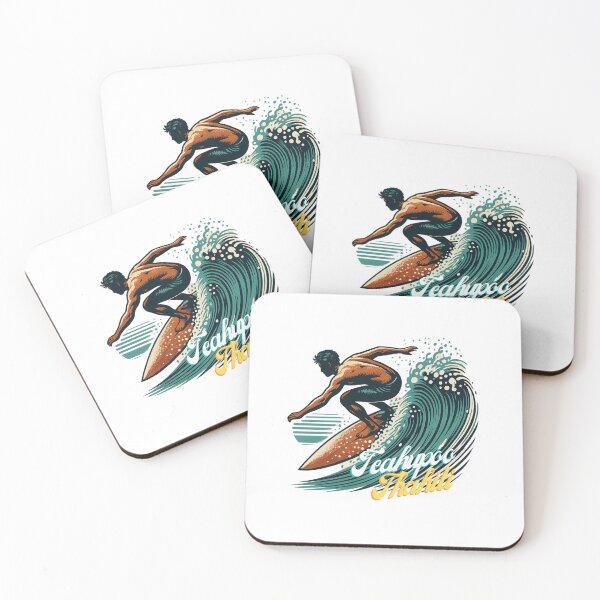 Item preview, Teahupoʻo Surf - Retro Tahiti Wave Art with Bold Surfer Design designed and sold by Blurbean.