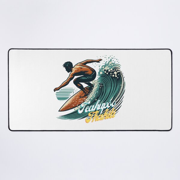 Item preview, Teahupoʻo Surf - Retro Tahiti Wave Art with Bold Surfer Design designed and sold by Blurbean.