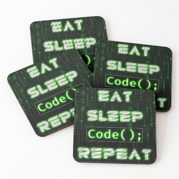 Item preview, Eat Sleep Code Repeat Programmer Poster designed and sold by Nerd Shizzle.
