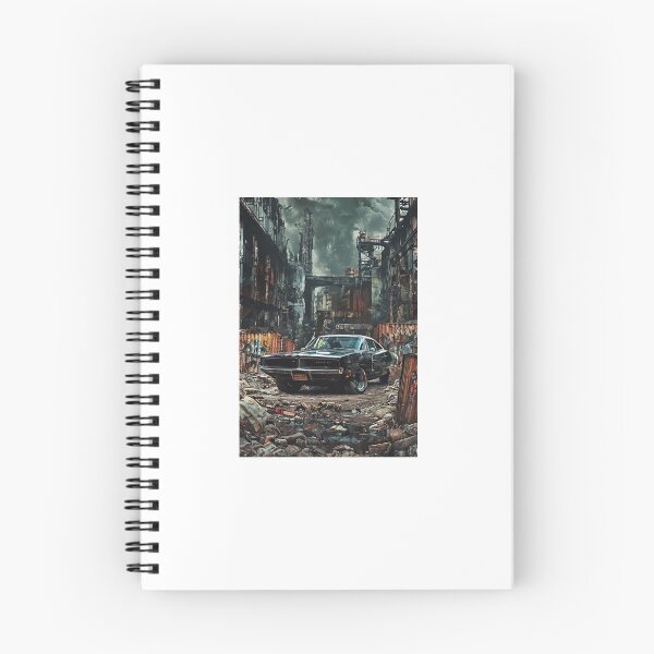 Item preview, Dodge Charger in an Industrial Wasteland | Post-Apocalyptic Car Art designed and sold by DopDropArt.