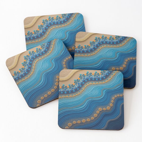 Item preview, Aboriginal Inspired Dot Art - Oceanic Relief designed and sold by GrinGalore.