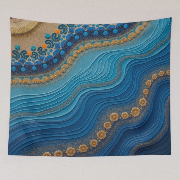 Item preview, Aboriginal Inspired Dot Art - Oceanic Relief designed and sold by GrinGalore.