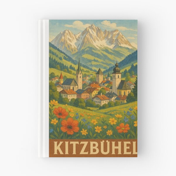 Item preview, Kitzbühel Austria with Alpine Peaks and Spring Flowers designed and sold by Places On Earth.