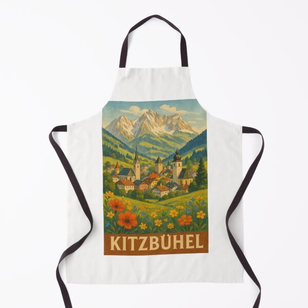 Item preview, Kitzbühel Austria with Alpine Peaks and Spring Flowers designed and sold by Places On Earth.