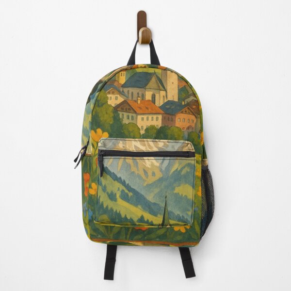 Item preview, Kitzbühel Austria with Alpine Peaks and Spring Flowers designed and sold by Places On Earth.