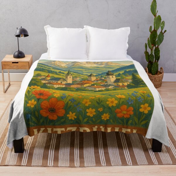 Item preview, Kitzbühel Austria with Alpine Peaks and Spring Flowers designed and sold by Places On Earth.