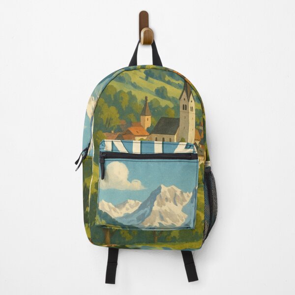 Item preview, Kitzbühel Village and Steeples beneath Austrian Alps designed and sold by Places On Earth.