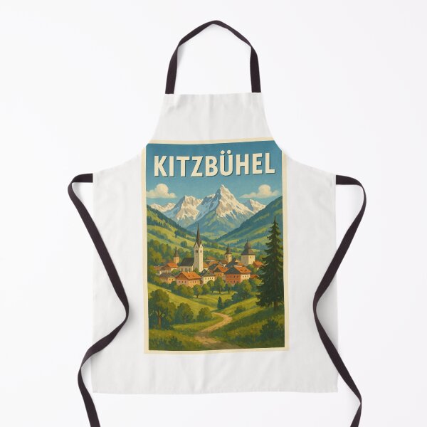 Item preview, Kitzbühel Village and Steeples beneath Austrian Alps designed and sold by Places On Earth.
