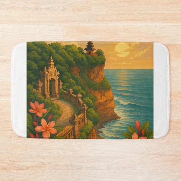 Item preview, Uluwatu Temple Pathway at Sunset in Bali designed and sold by Places On Earth.