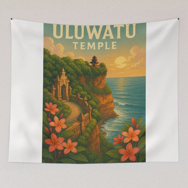 Item preview, Uluwatu Temple Pathway at Sunset in Bali designed and sold by Places On Earth.