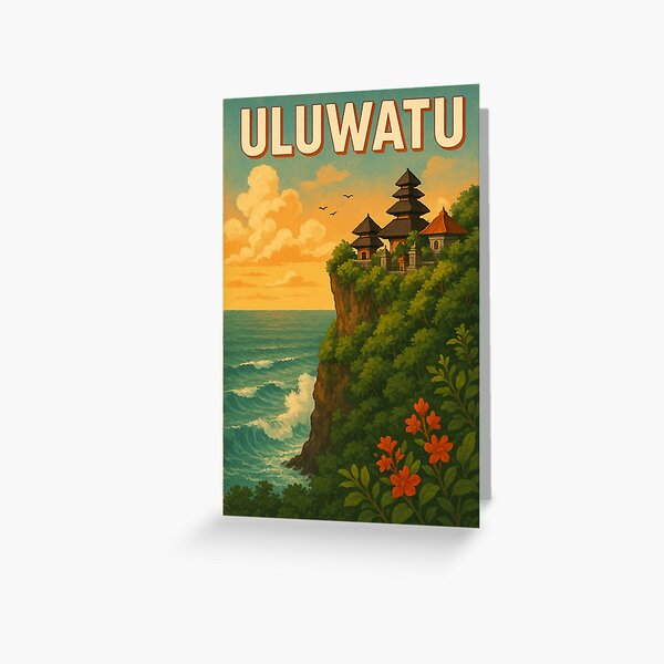 Aperçu de l'œuvre Temples côtiers d'Uluwatu et falaises océaniques à Bali créée et vendue par Places On Earth.