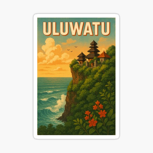 Aperçu de l'œuvre Temples côtiers d'Uluwatu et falaises océaniques à Bali créée et vendue par Places On Earth.