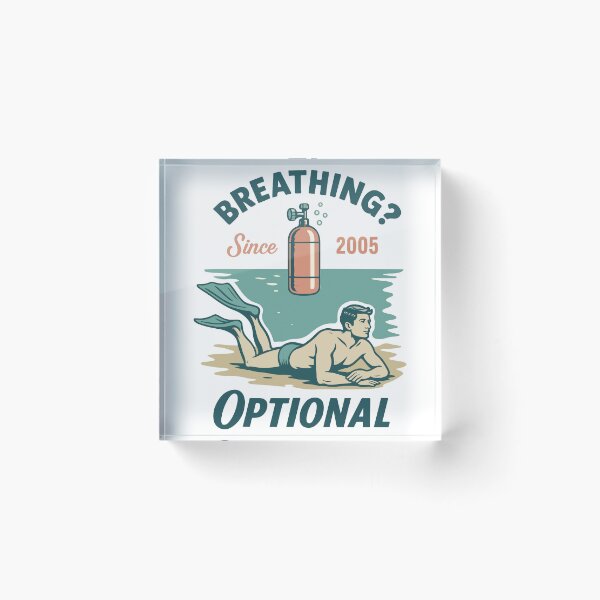Item preview, Breathing Optional Diver Ocean Sea designed and sold by LuminOrb.