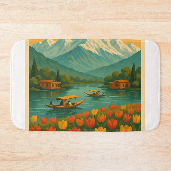 Item preview, Srinagar Tulips and Shikara Boats on Dal Lake designed and sold by Places On Earth.