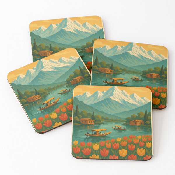 Item preview, Srinagar Tulips and Shikara Boats on Dal Lake designed and sold by Places On Earth.