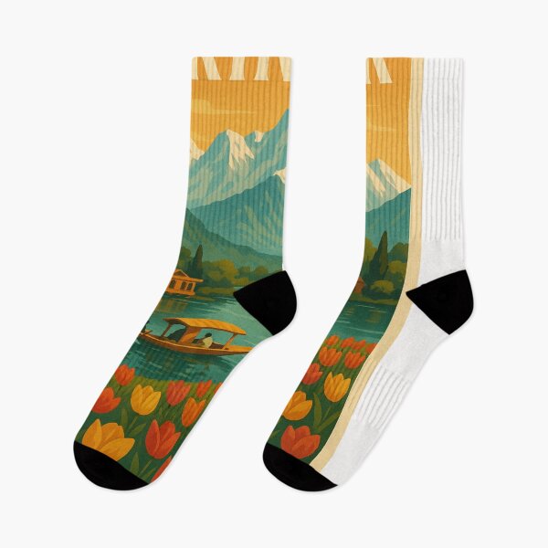 Item preview, Srinagar Tulips and Shikara Boats on Dal Lake designed and sold by Places On Earth.
