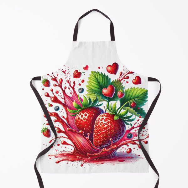 Item preview, a splash of juicy strawberries, fantasy art designed and sold by LoneAngel.