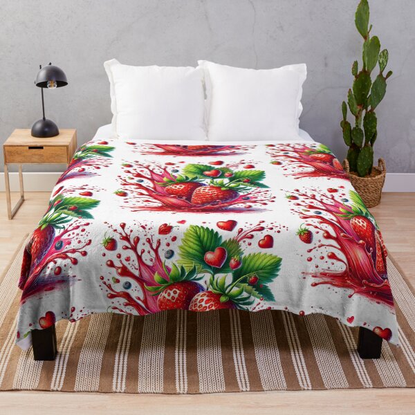 Item preview, a splash of juicy strawberries, fantasy art designed and sold by LoneAngel.