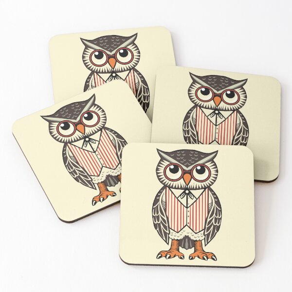 Item preview, Wise Owl in Waistcoat – Teacher Appreciation Gift Idea designed and sold by krisevansart.