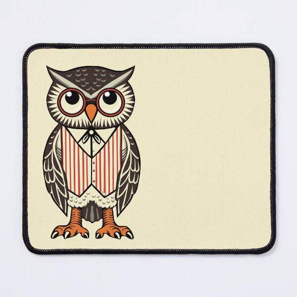 Item preview, Wise Owl in Waistcoat – Teacher Appreciation Gift Idea designed and sold by krisevansart.