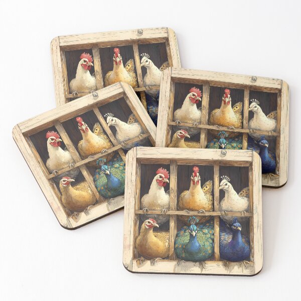 Item preview, Peacock and Chickens designed and sold by Ariadna de Raadt.
