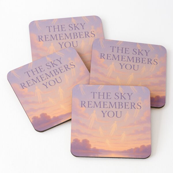 Item preview, The Sky Remembers You – Poetic Swan Sunset Poster designed and sold by CaffeinatedCreatures.