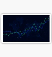 Digital analytics data visualization, financial schedule Sticker