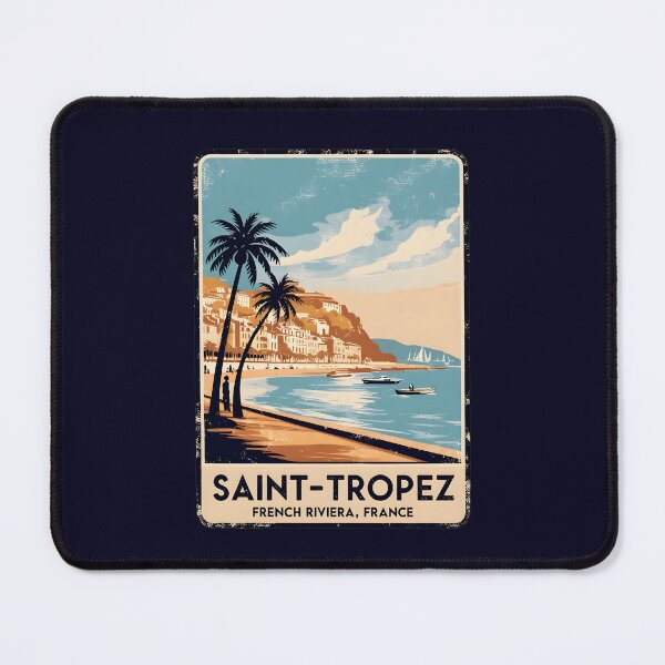 Item preview, A Vintage Illustration of Saint-Tropez - France  designed and sold by GoodOldVintage.