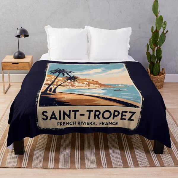 Item preview, A Vintage Illustration of Saint-Tropez - France  designed and sold by GoodOldVintage.