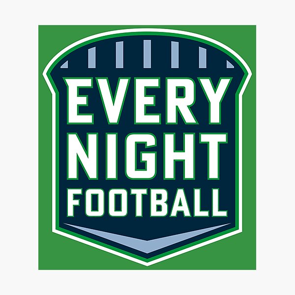 Item preview, Every Night Football - Partial Badge Logo (on green) designed and sold by GX3-Creative.
