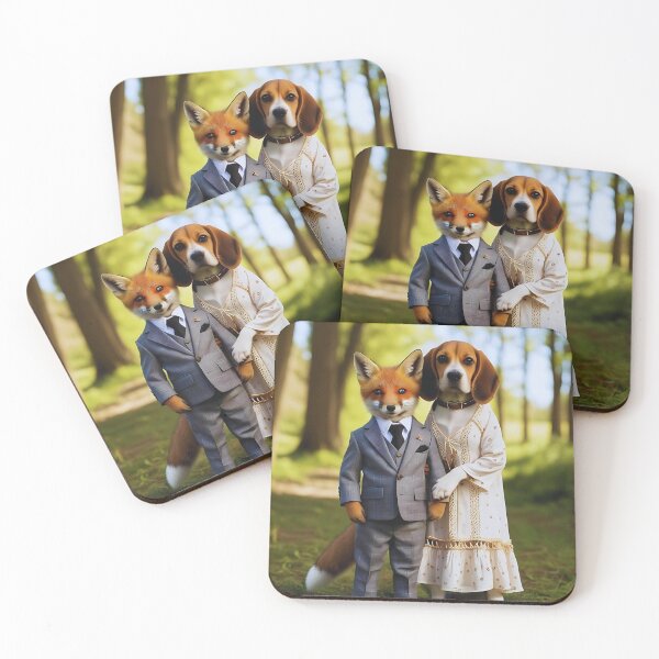 Item preview, Fox and Beagle Walk Through the Forest  designed and sold by StaggDevon.