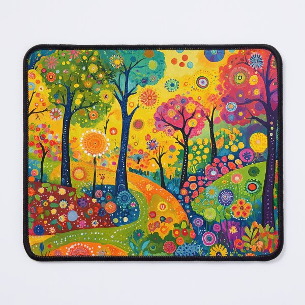 Item preview, Bright Neon Garden Landscape, Colorful Floral designed and sold by Neika Shimm Designs.