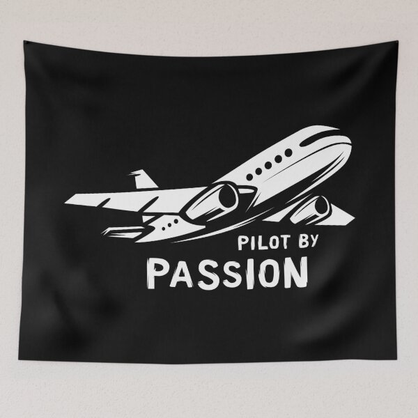 Item preview, Pilot by Passion - Airplane Illustration Aviation designed and sold by AndreMi.