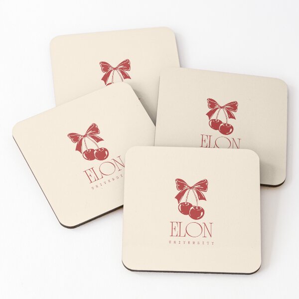 Item preview, 2 font Elon University cherries and bow coquette  designed and sold by jessicaleah15.