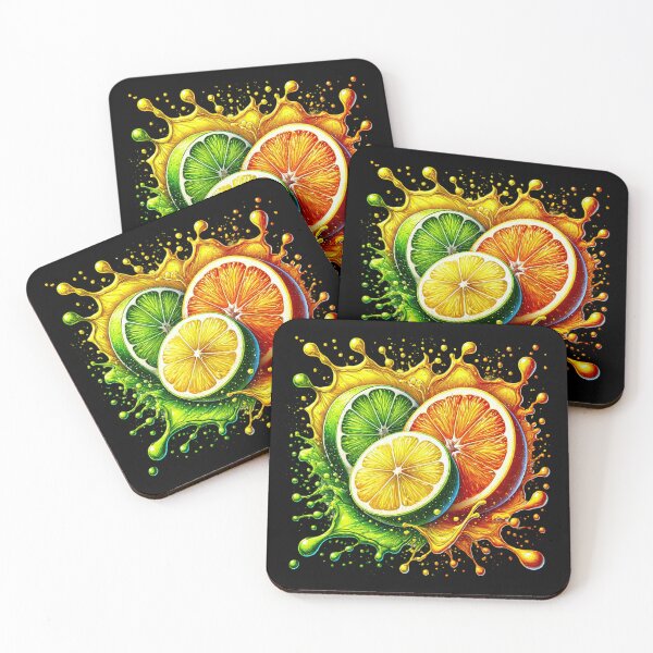 Item preview, Fantasy oranges and limes in juicy fruit splashes designed and sold by LoneAngel.