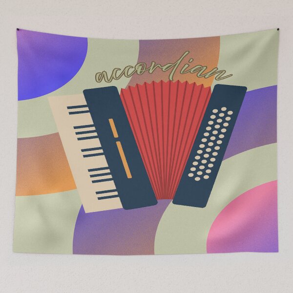 Item preview, An Accordian In Vivid Color designed and sold by BrightrDayMusicArt.