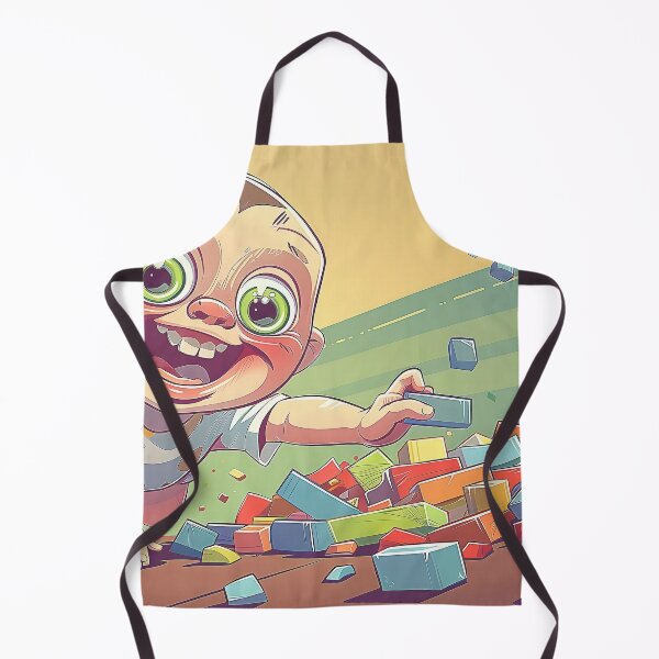 Item preview, cheerful cartoon baby crawling across a pile of vibrant designed and sold by CheerForGoods.