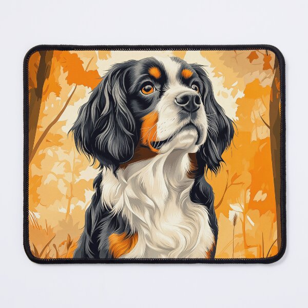Item preview, Cavalier King Charles Spaniel in Autumn Leaves designed and sold by PetsArt.