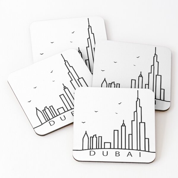 Item preview, One line silhouette of Dubai Cityscape designed and sold by LuckyStep.