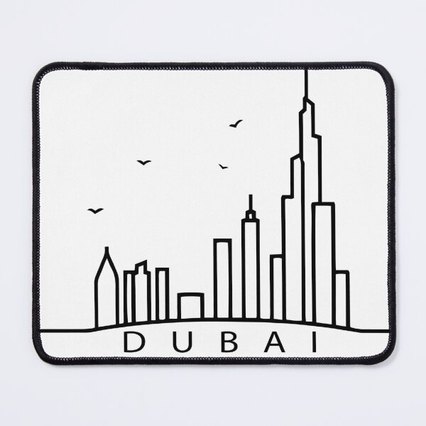 Item preview, One line silhouette of Dubai Cityscape designed and sold by LuckyStep.