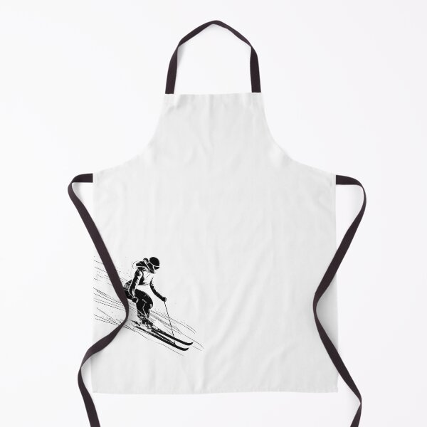 Item preview, Alpine Grace: Dynamic Female Skier Line Art designed and sold by ShadowAndSlate.