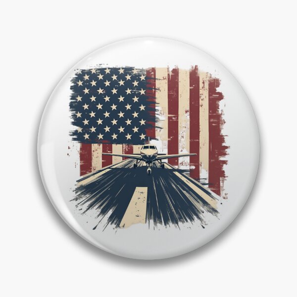 Item preview, Pilot Airplane American Flag Plane Aviation designed and sold by Blok45.