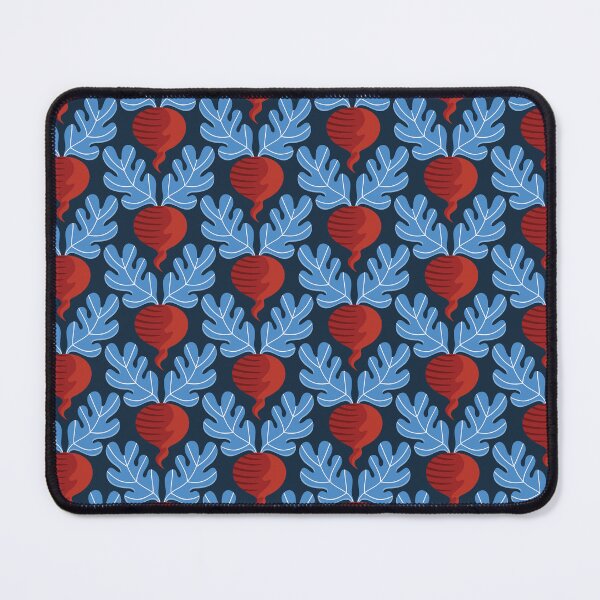 Item preview, beetroot veggies all over pattern in red blue and navy designed and sold by artgeige.