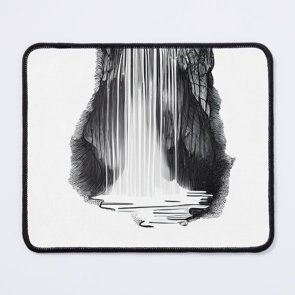 Item preview, Cascading Beauty: Dynamic Waterfall Line Art designed and sold by ShadowAndSlate.