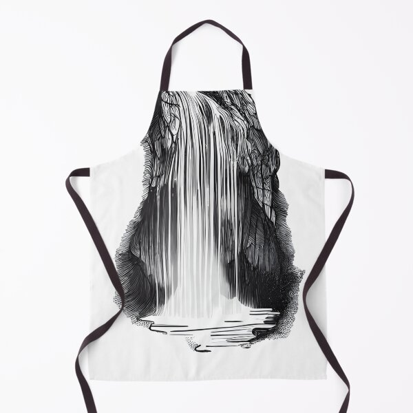 Item preview, Cascading Beauty: Dynamic Waterfall Line Art designed and sold by ShadowAndSlate.