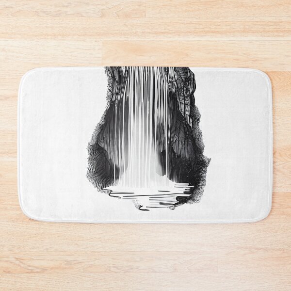 Item preview,  Cascading Beauty: Dynamic Waterfall Line Art designed and sold by ShadowAndSlate.