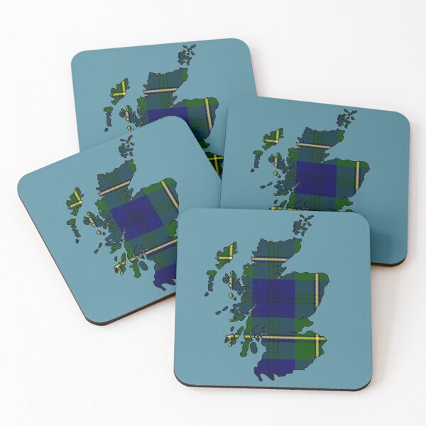 Item preview, Clan Johnstone Modern Tartan Scotland Map designed and sold by Truck Stop One.